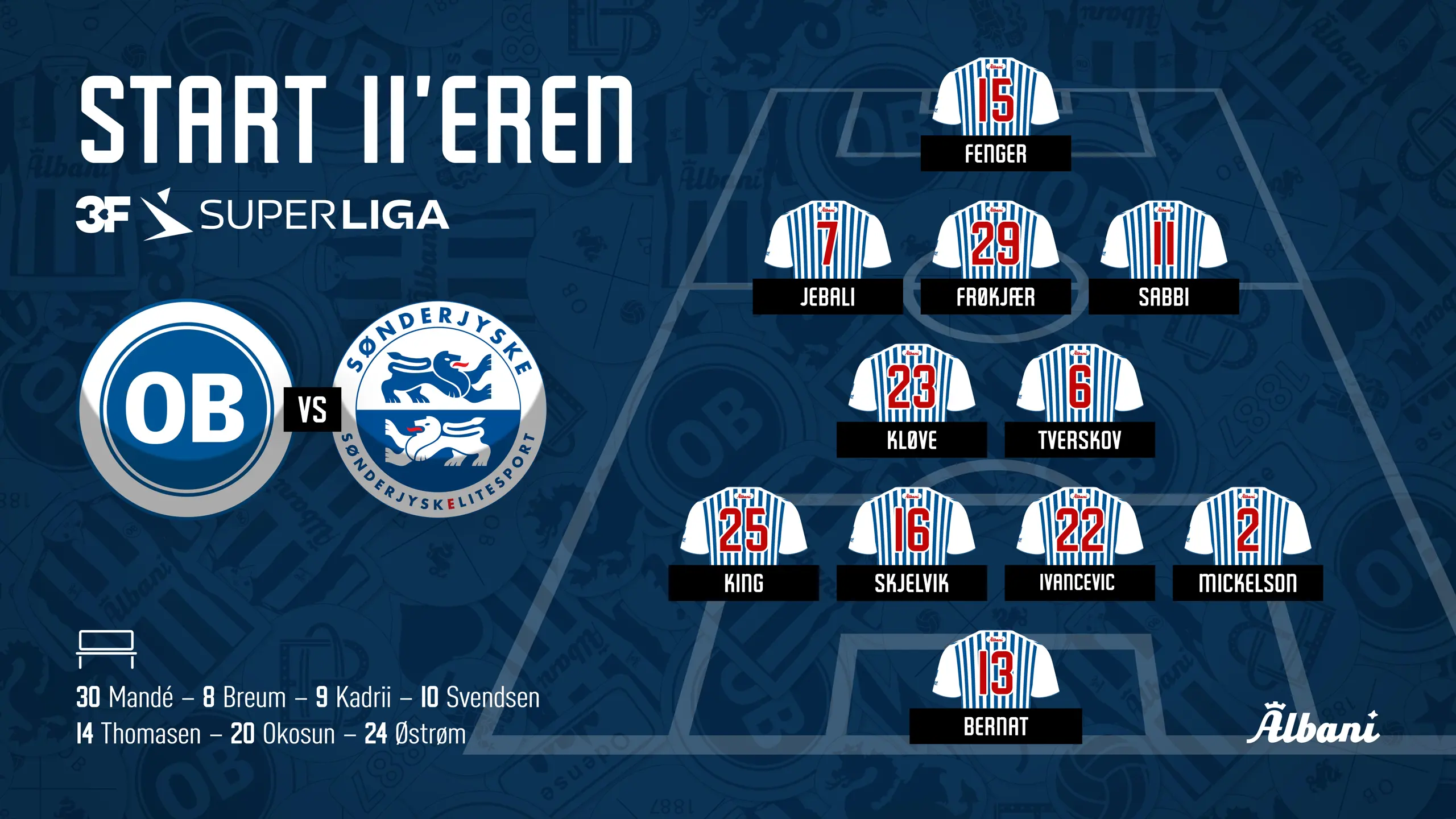 OB-SJE startopstilling vandret
