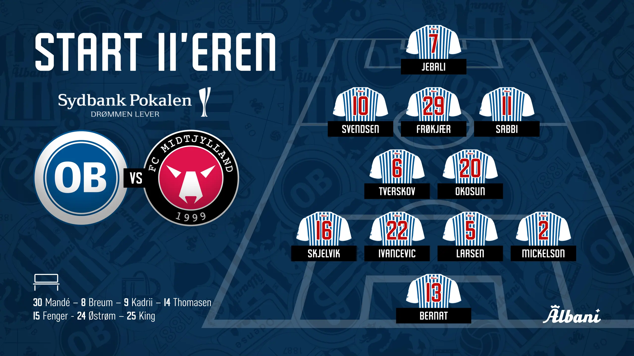 Start 11 Pokal vandret
